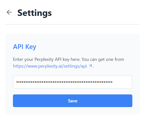 PolyPulse API key settings interface showing privacy-focused design